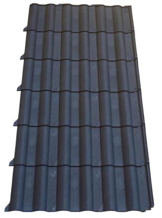 Panneau léger imitation tuile Flamande couleur ardoise pour structures à faible pente