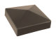 Couvre poteau carré pointe diamant 70 marron
